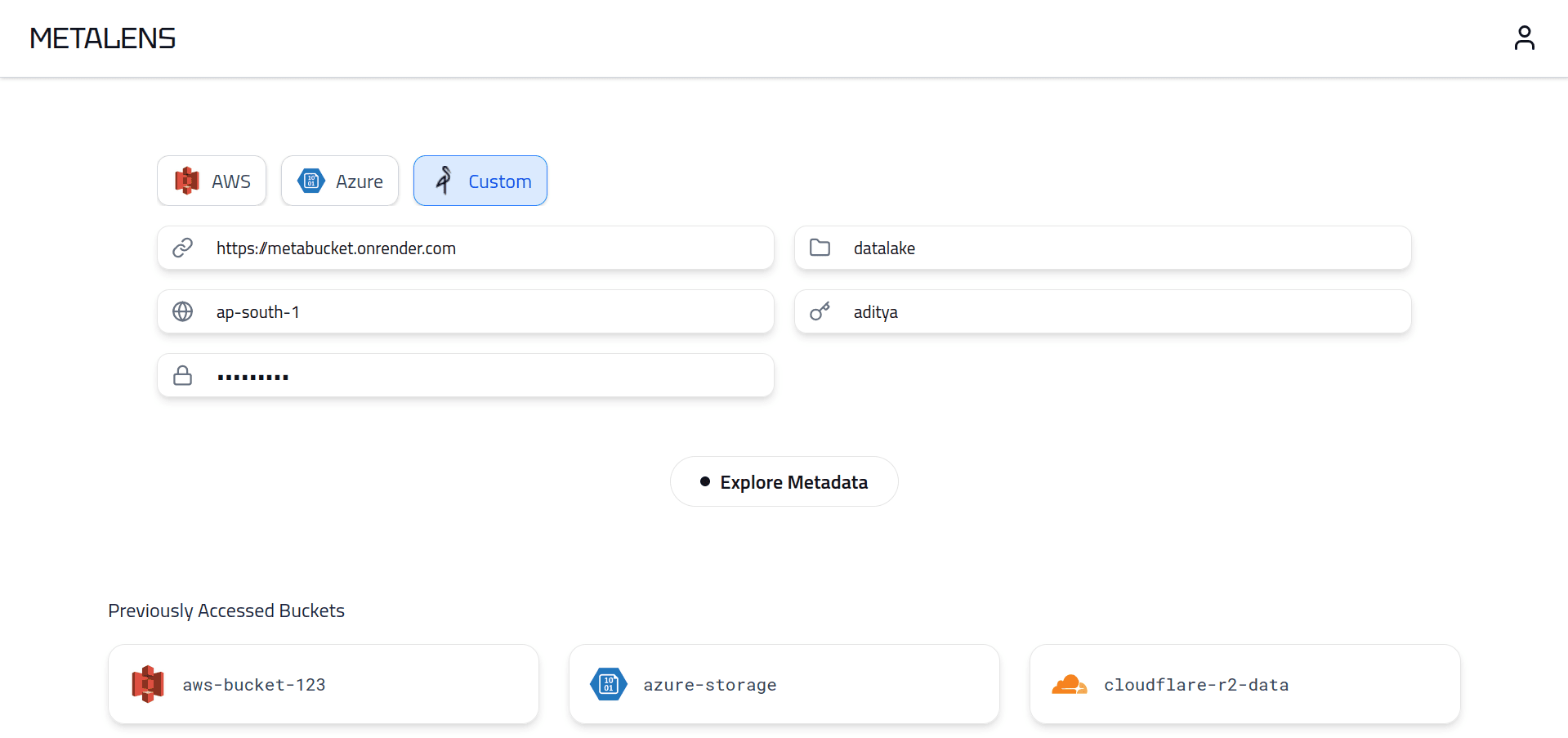MetaLens | Metadata Store Viewer